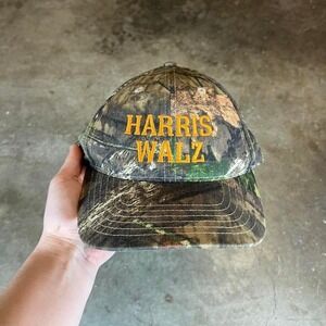 Harris Walz Mossy Oak camo baseball cap